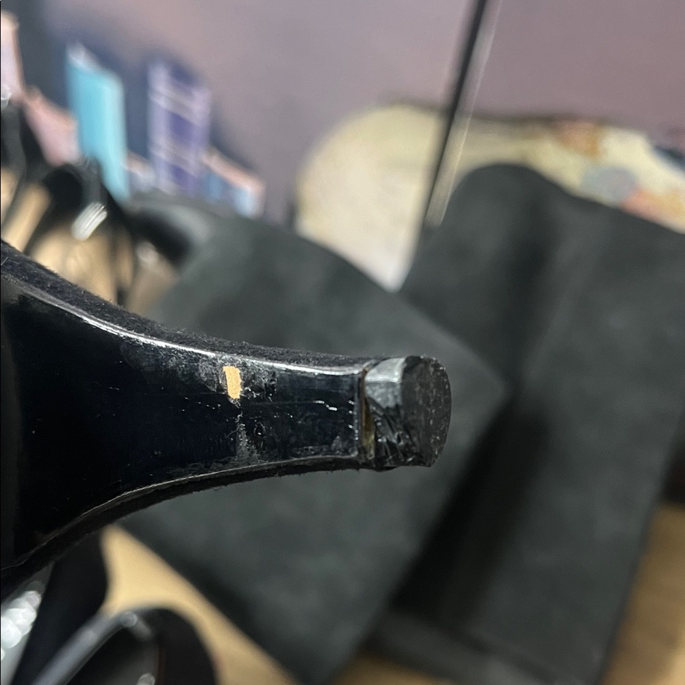 Vintage 90sBlack Suede Oxford Lace-Up Heels Roberto Vianni for Neiman Marcus 8.5 - Picture 8 of 16